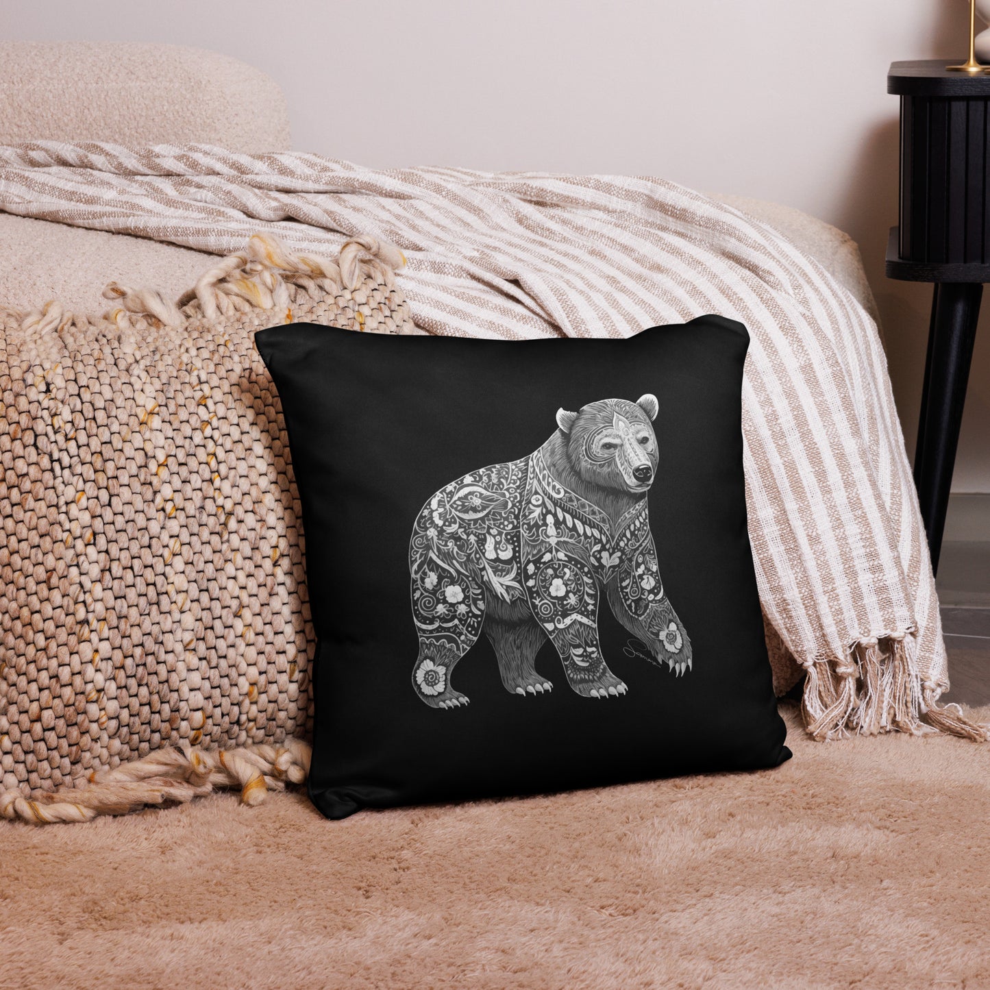 Animal Totem Decorative Pillow - Bear