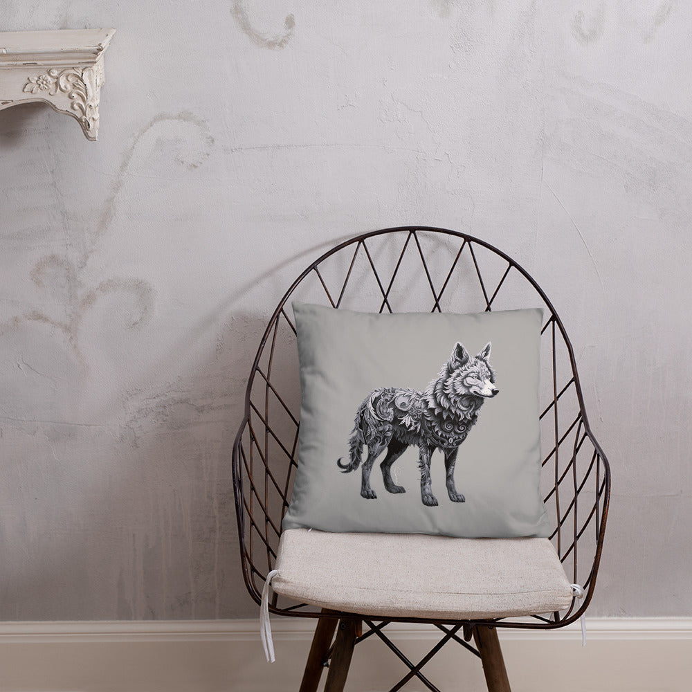 Animal Totem Decorative Pillow - Wolf