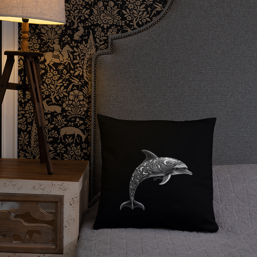 Animal Totem Decorative Pillow - Dolphin