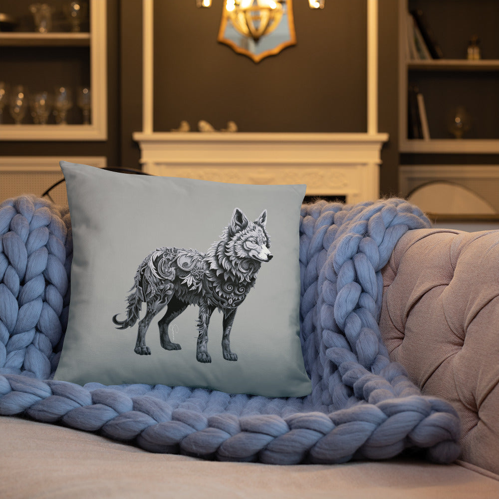 Animal Totem Decorative Pillow - Wolf