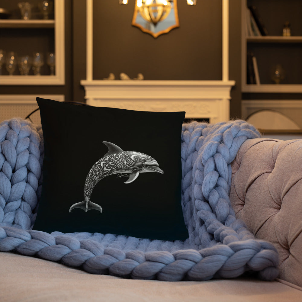 Animal Totem Decorative Pillow - Dolphin