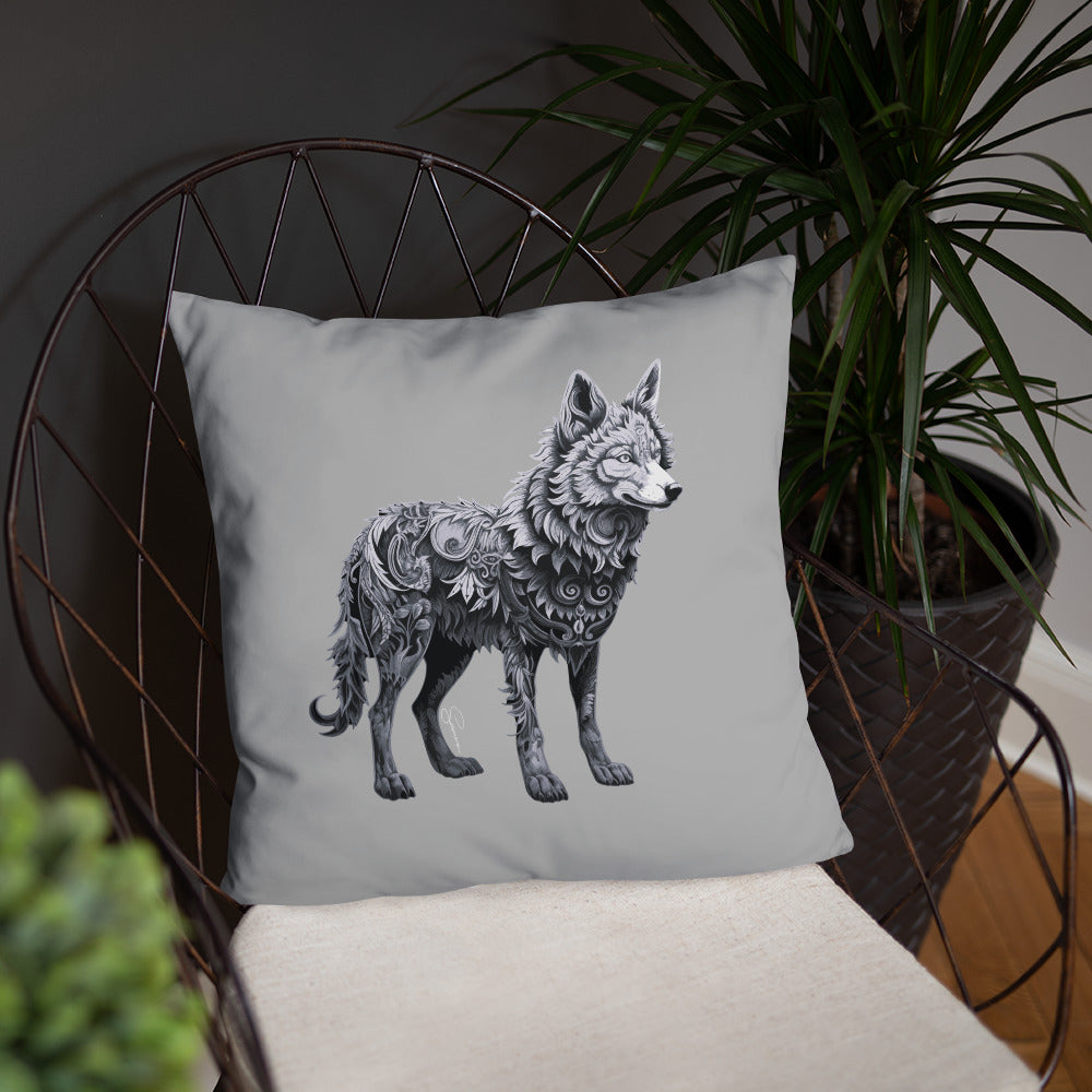 Animal Totem Decorative Pillow - Wolf