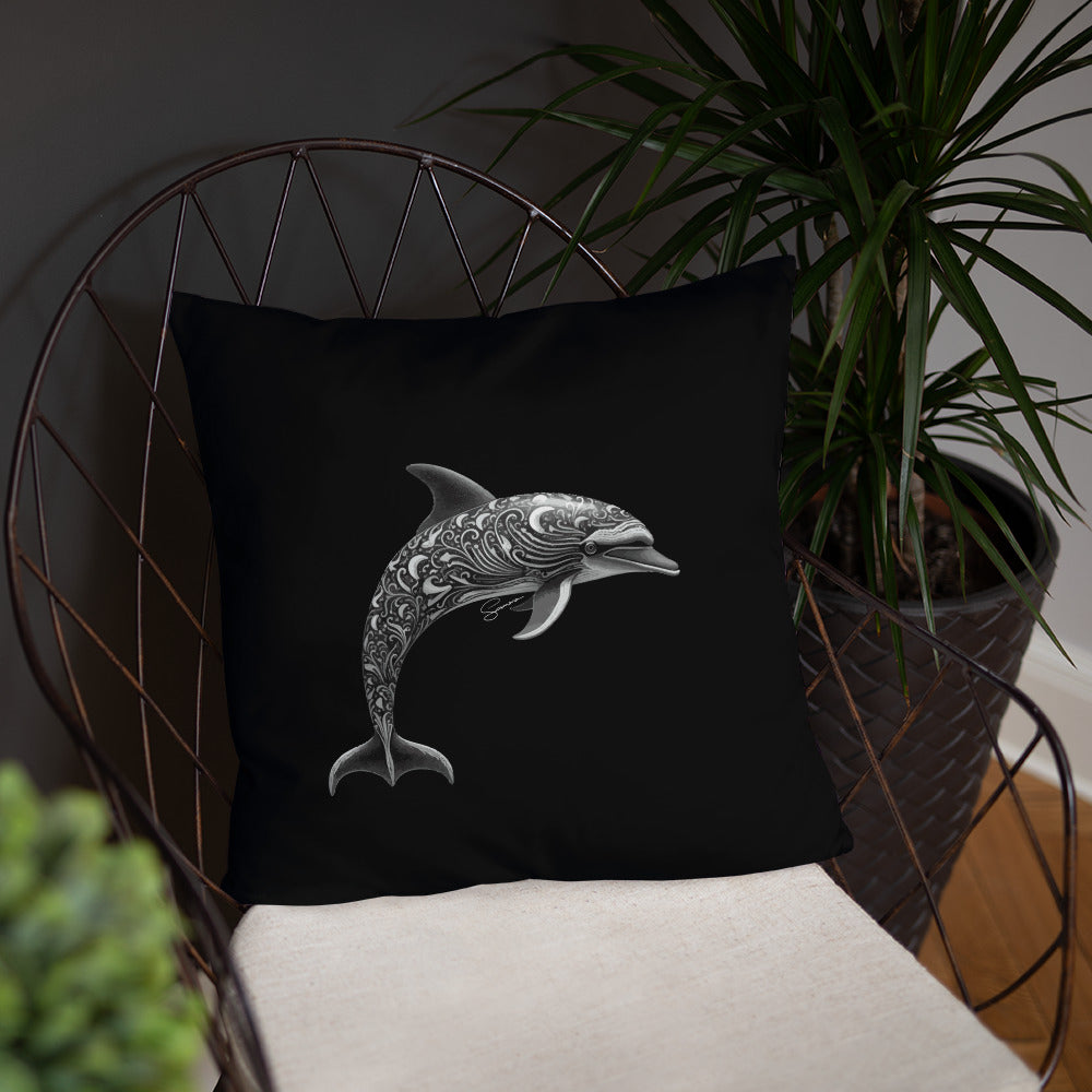 Animal Totem Decorative Pillow - Dolphin