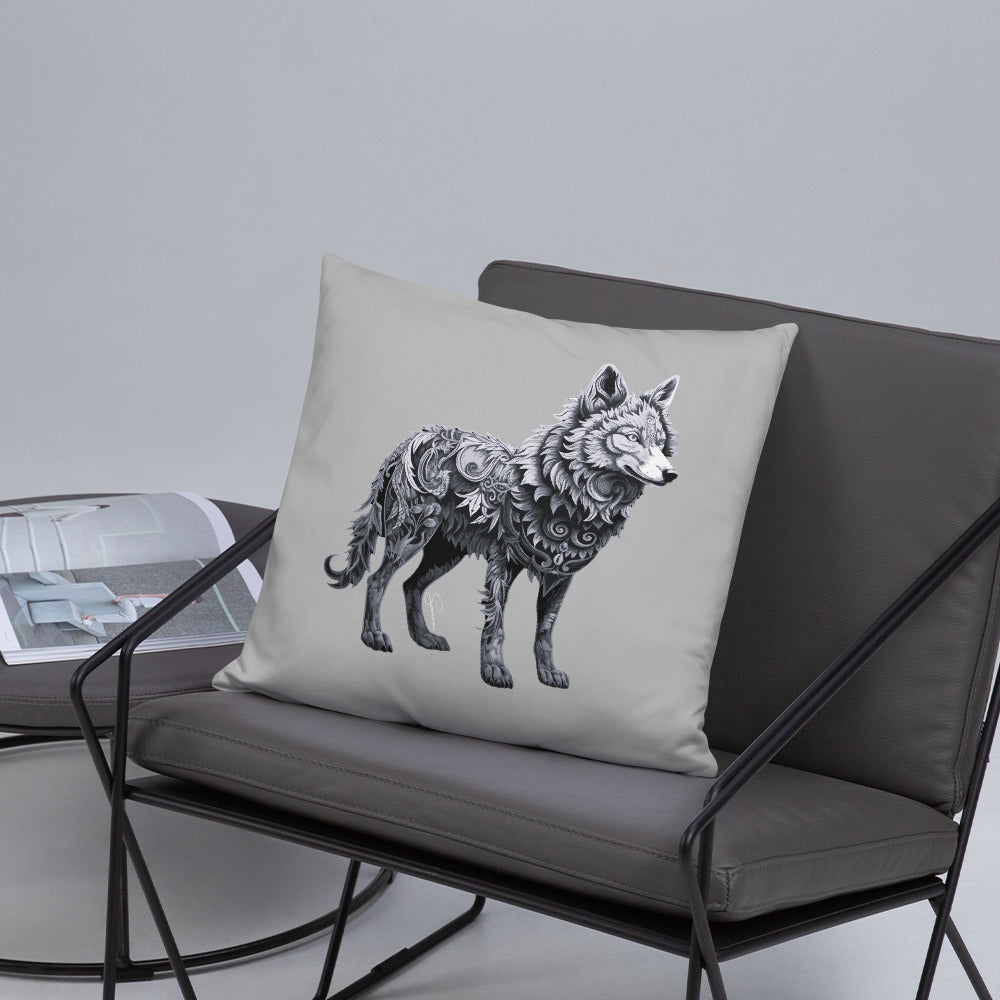 Animal Totem Decorative Pillow - Wolf