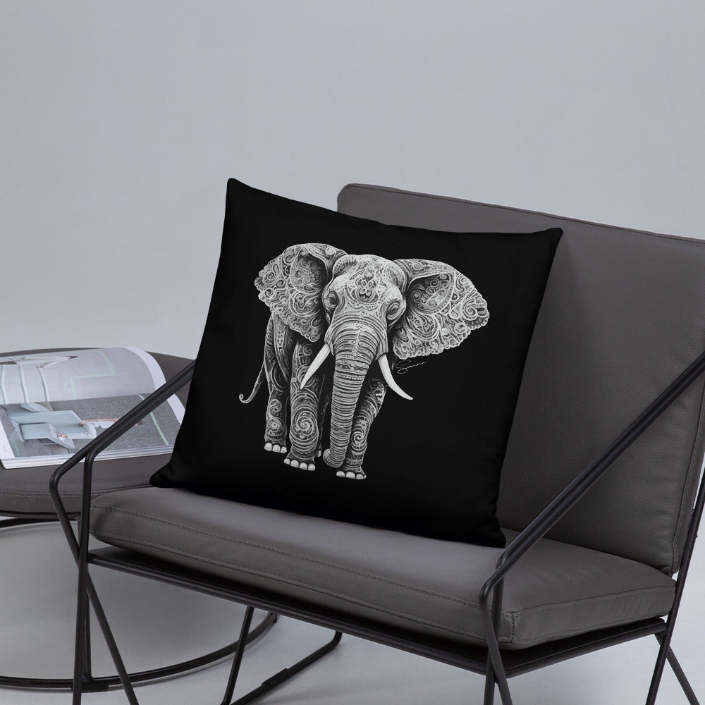 Animal Totem Decorative Pillow - Elephant