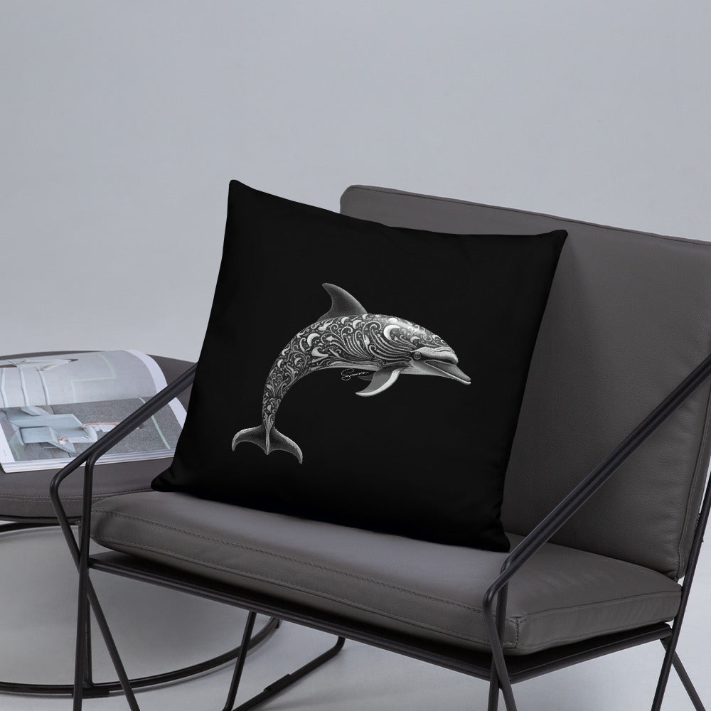 Animal Totem Decorative Pillow - Dolphin