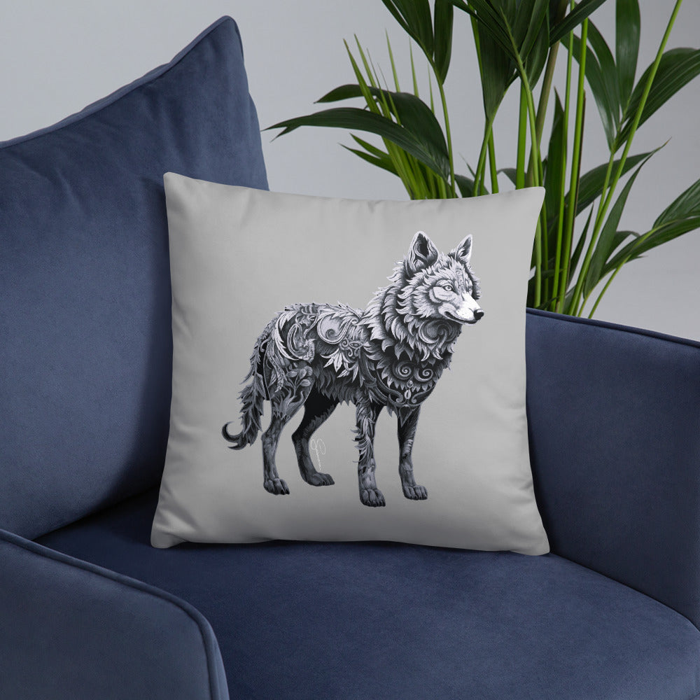 Animal Totem Decorative Pillow - Wolf