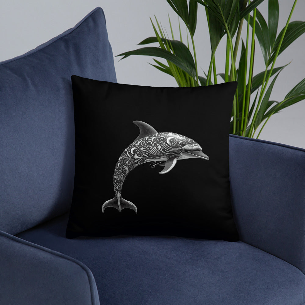 Animal Totem Decorative Pillow - Dolphin