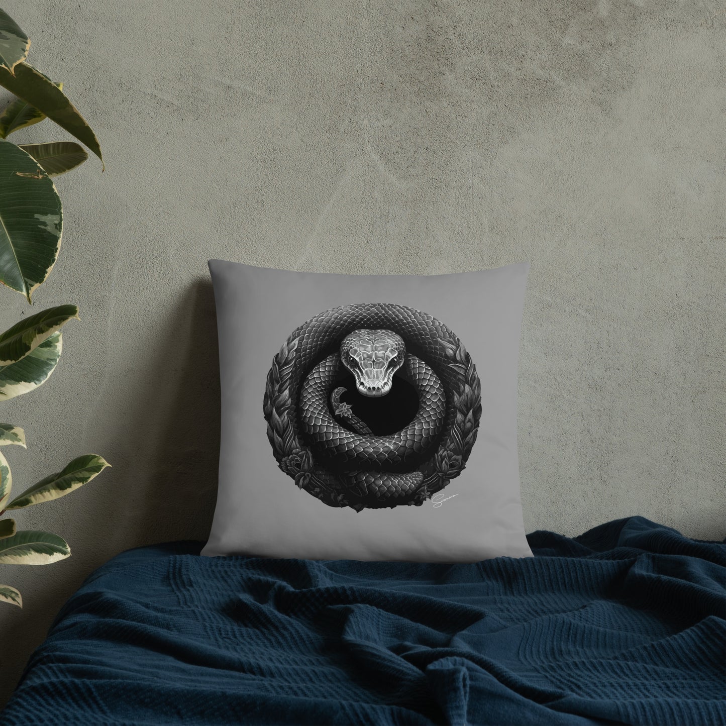 Animal Totem Decorative Pillow - Snake