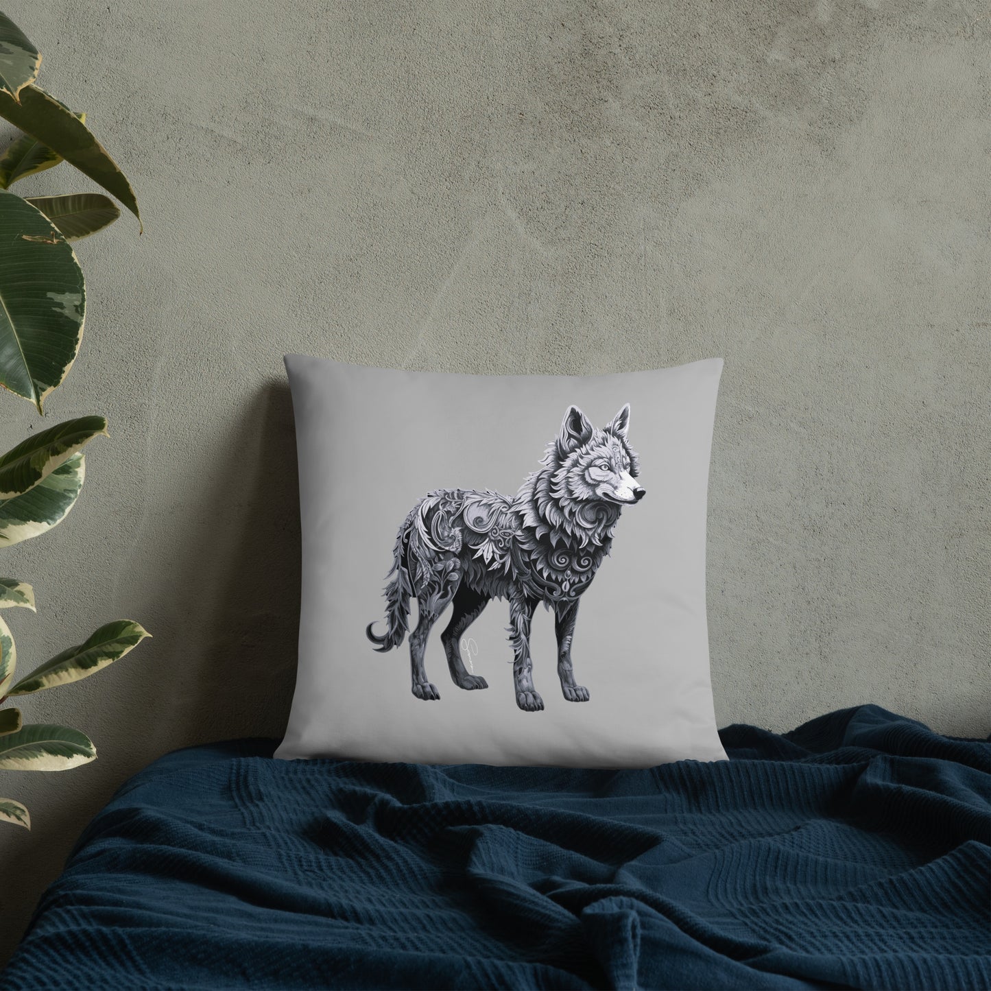 Animal Totem Decorative Pillow - Wolf