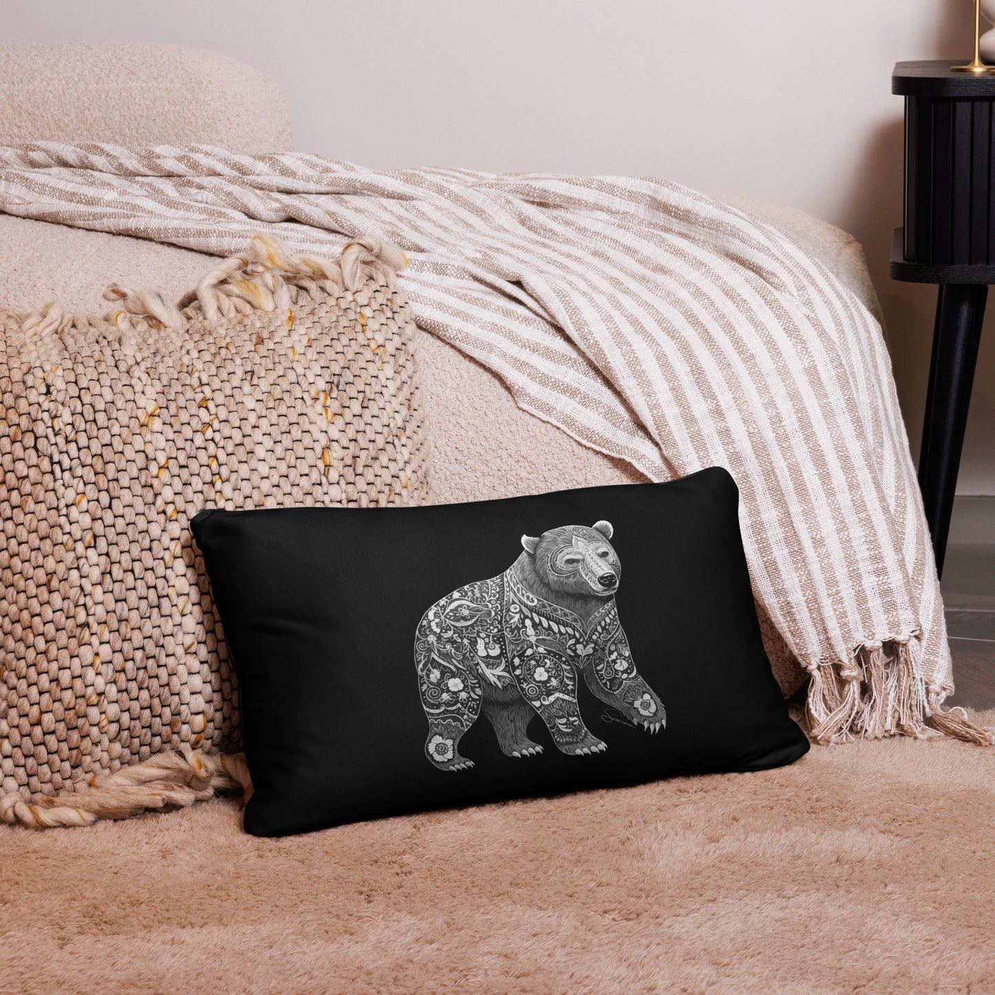 Animal Totem Decorative Pillow - Bear