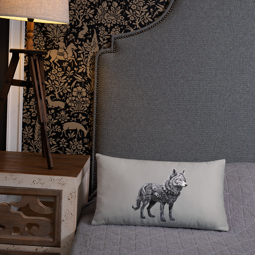 Animal Totem Decorative Pillow - Wolf