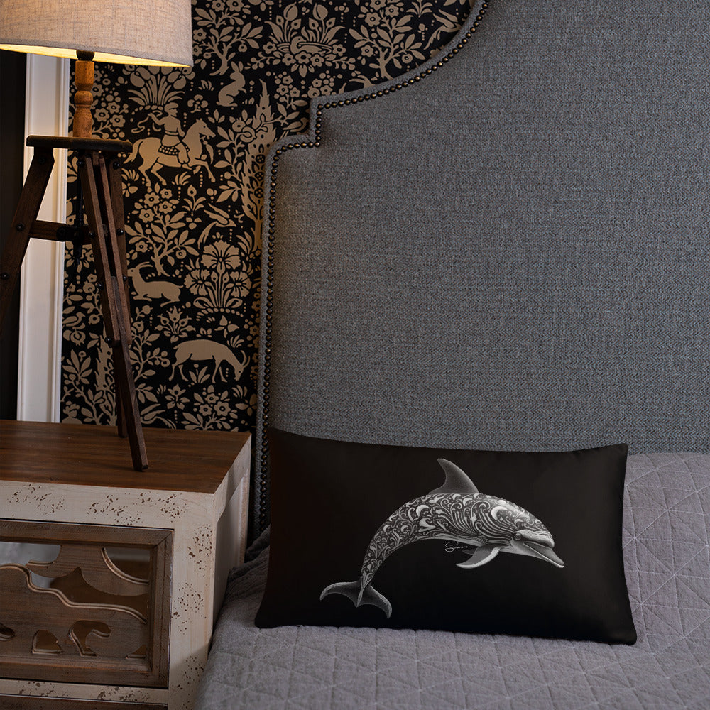 Animal Totem Decorative Pillow - Dolphin