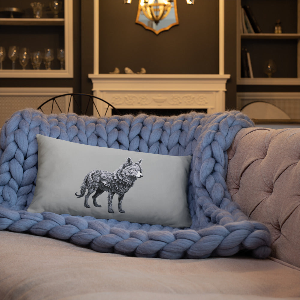 Animal Totem Decorative Pillow - Wolf