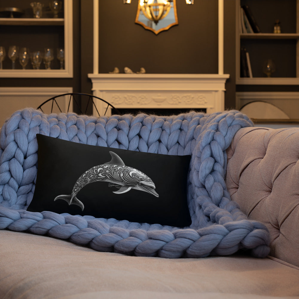 Animal Totem Decorative Pillow - Dolphin