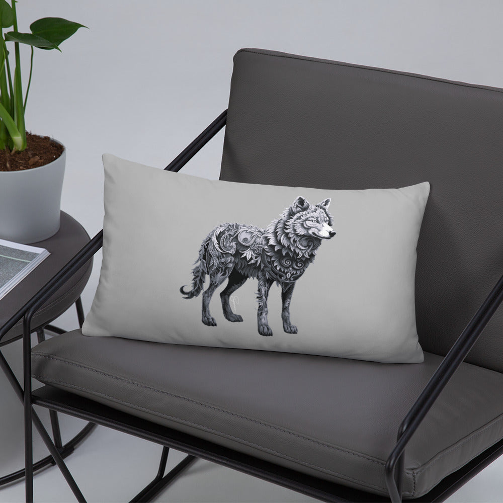 Animal Totem Decorative Pillow - Wolf