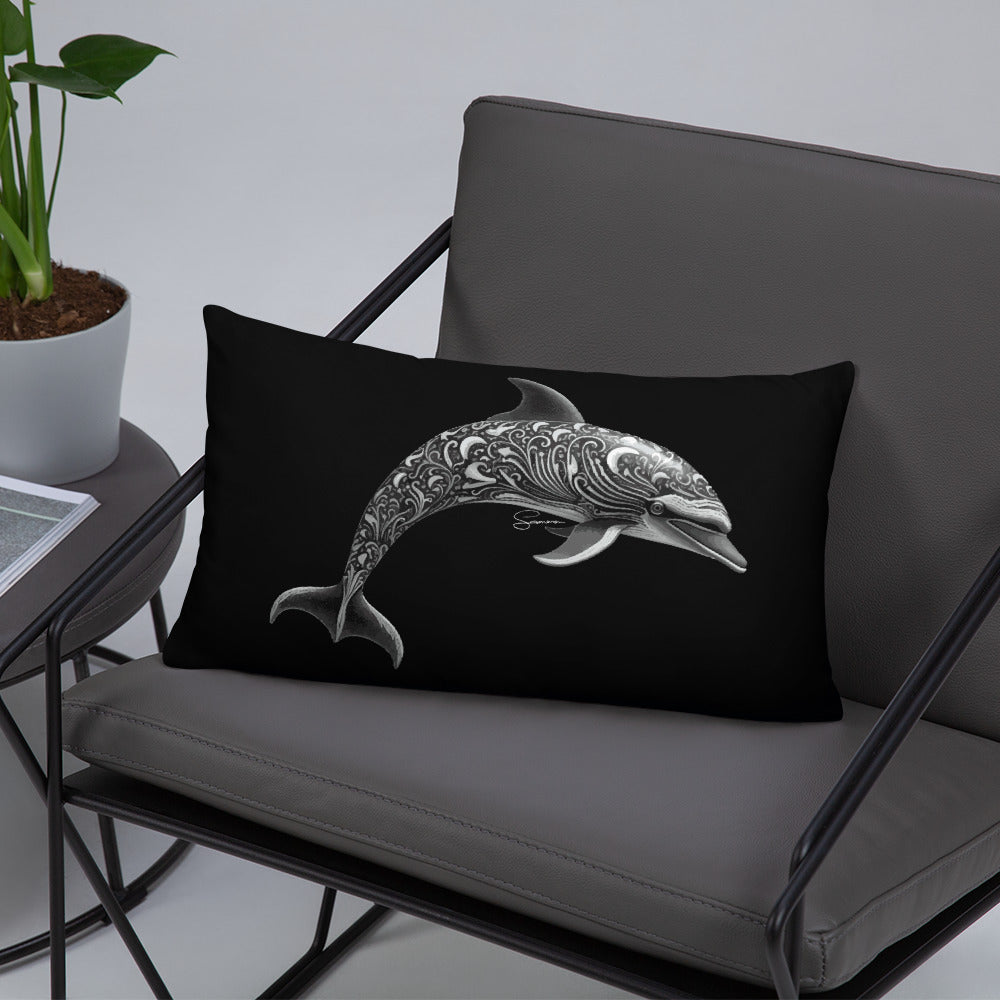 Animal Totem Decorative Pillow - Dolphin