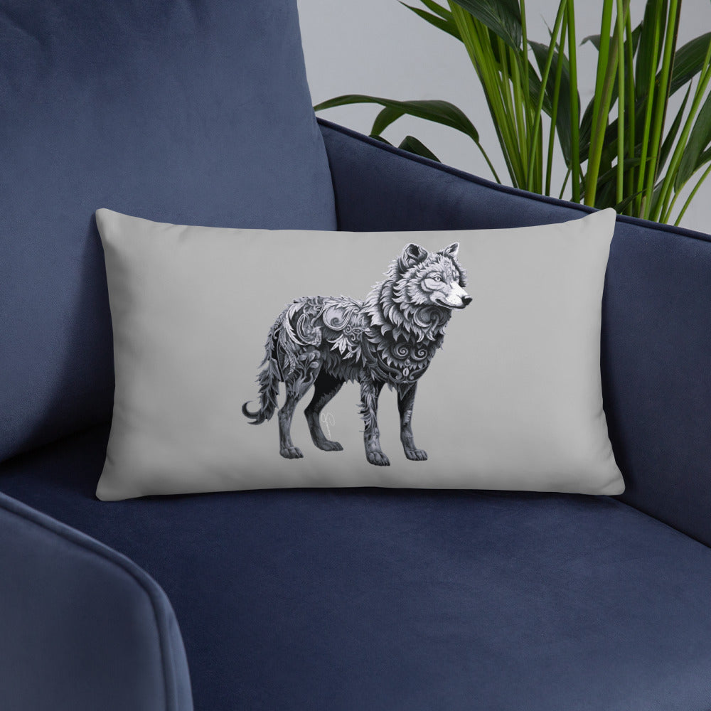 Animal Totem Decorative Pillow - Wolf