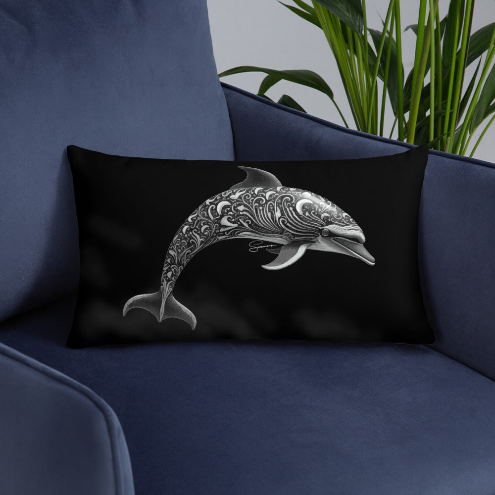 Animal Totem Decorative Pillow - Dolphin