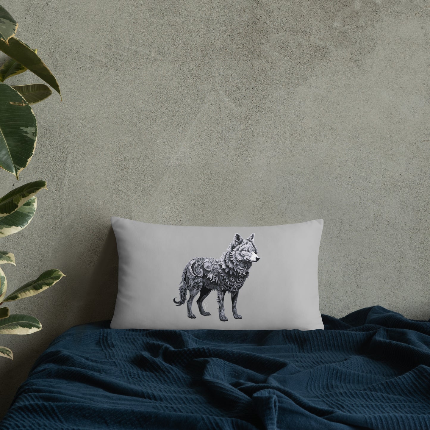 Animal Totem Decorative Pillow - Wolf