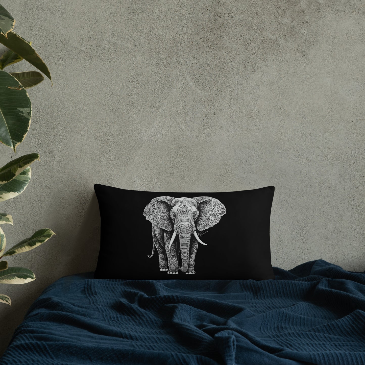 Animal Totem Decorative Pillow - Elephant