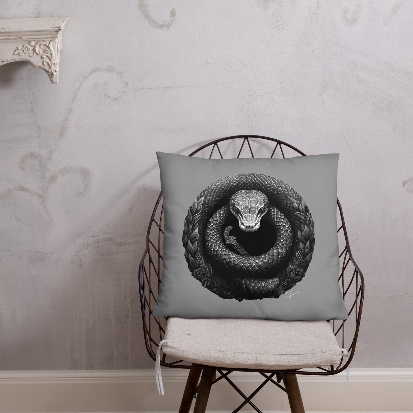 Animal Totem Decorative Pillow - Snake