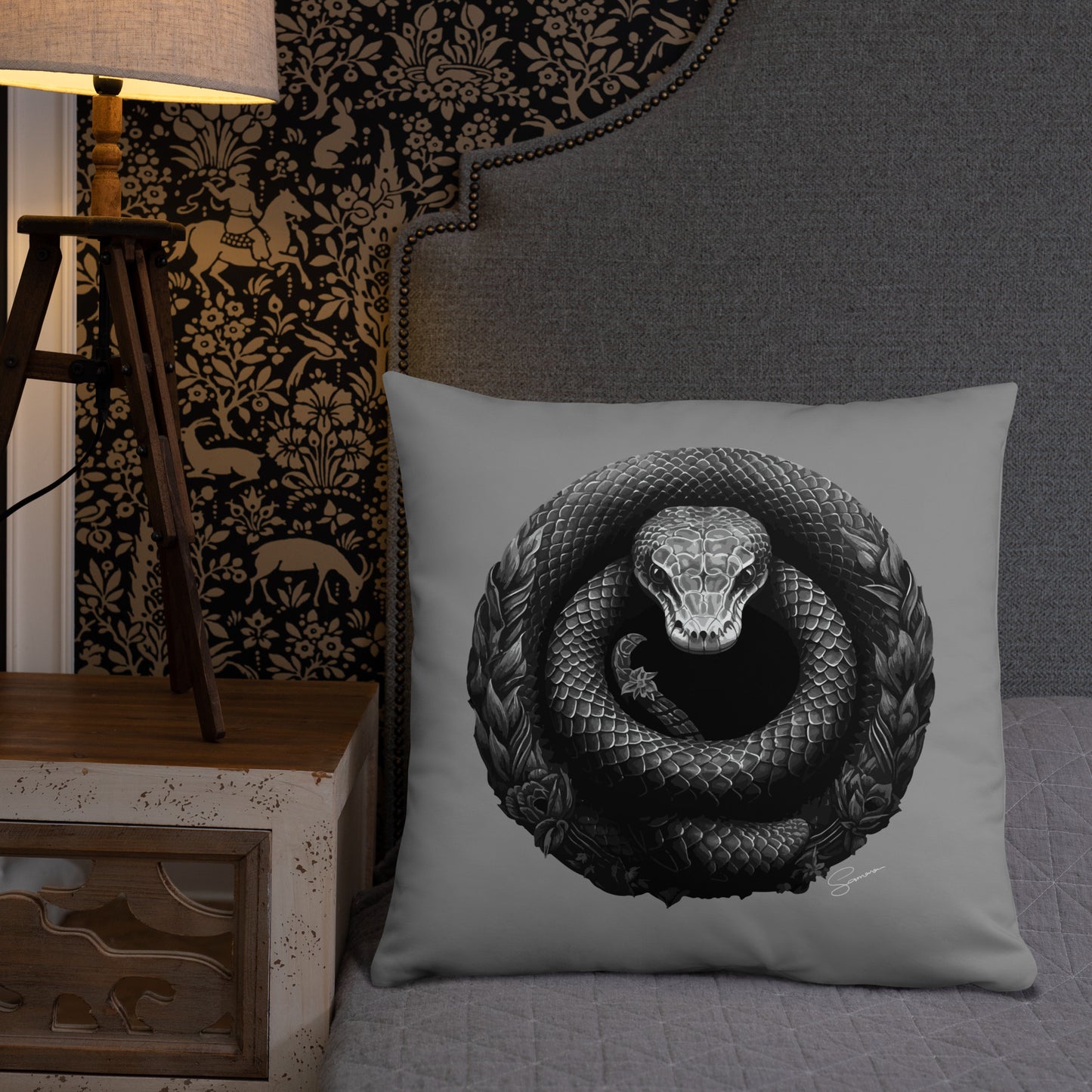 Animal Totem Decorative Pillow - Snake