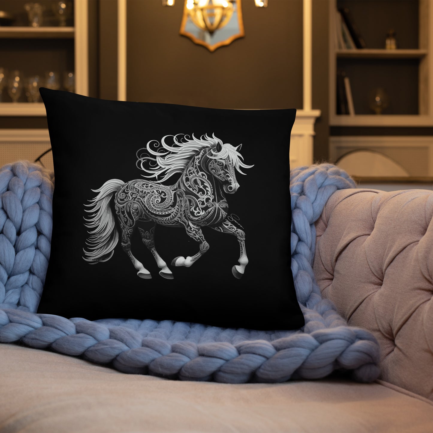 Animal Totem Decorative Pillow - Horse