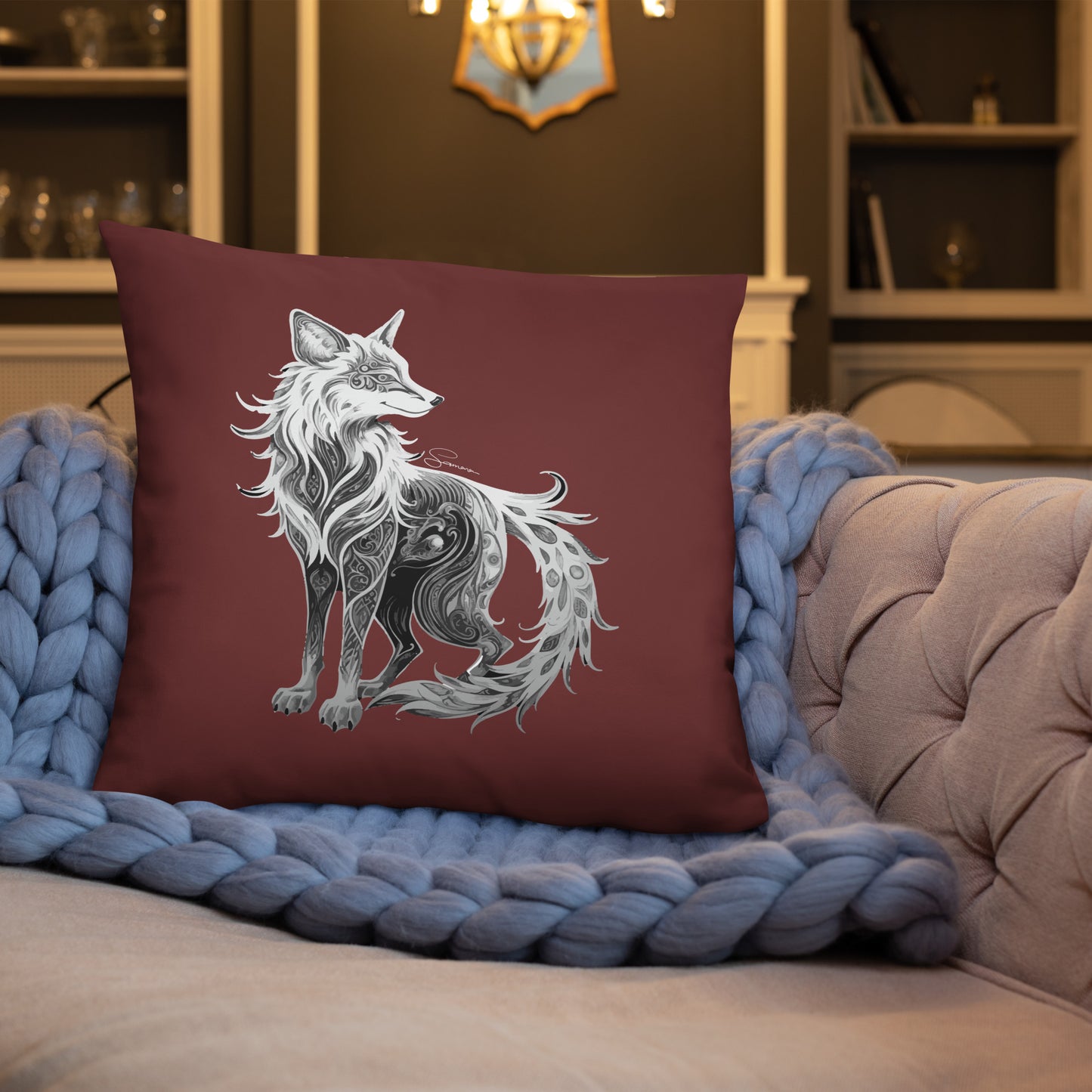 Animal Totem Decorative Pillow - Fox