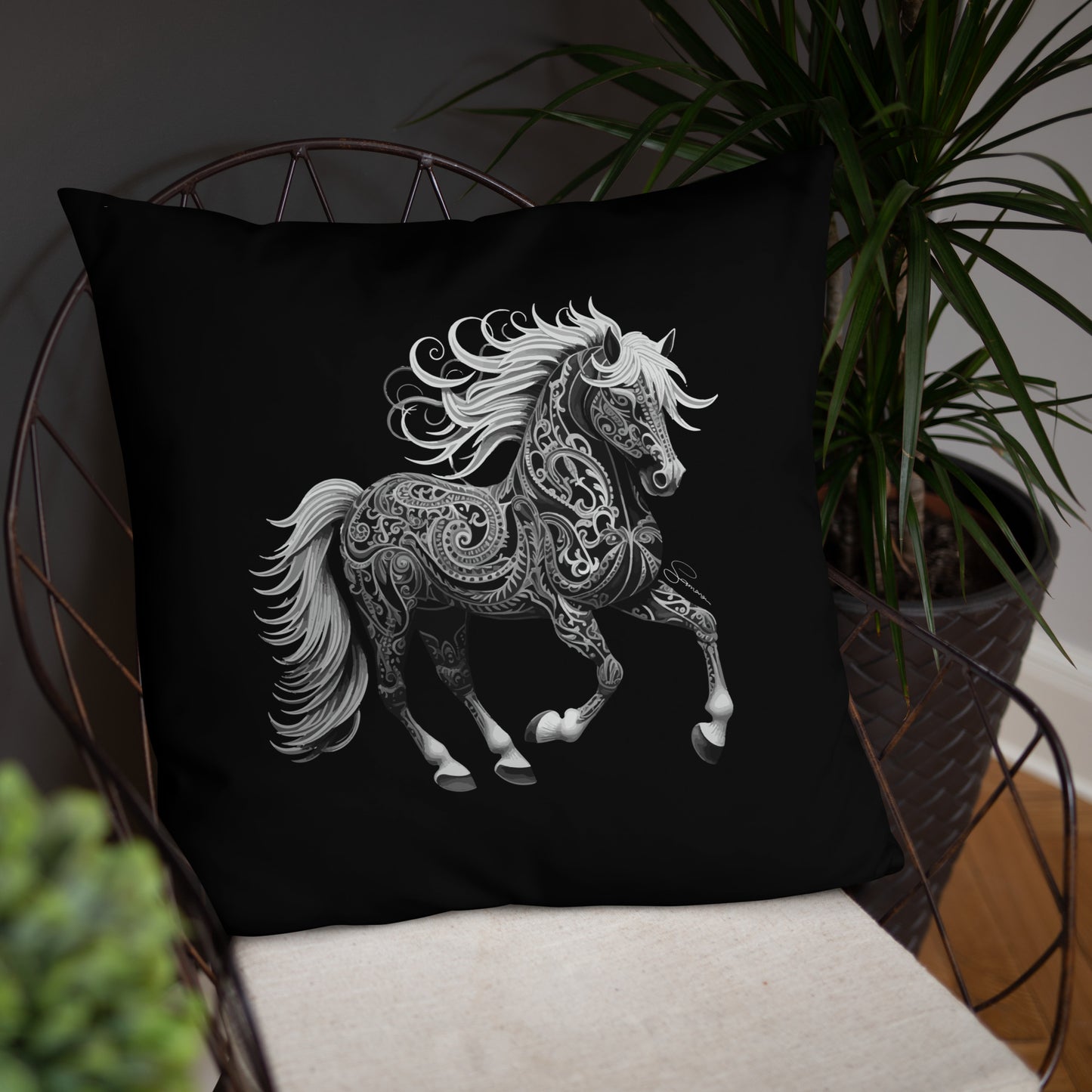 Animal Totem Decorative Pillow - Horse