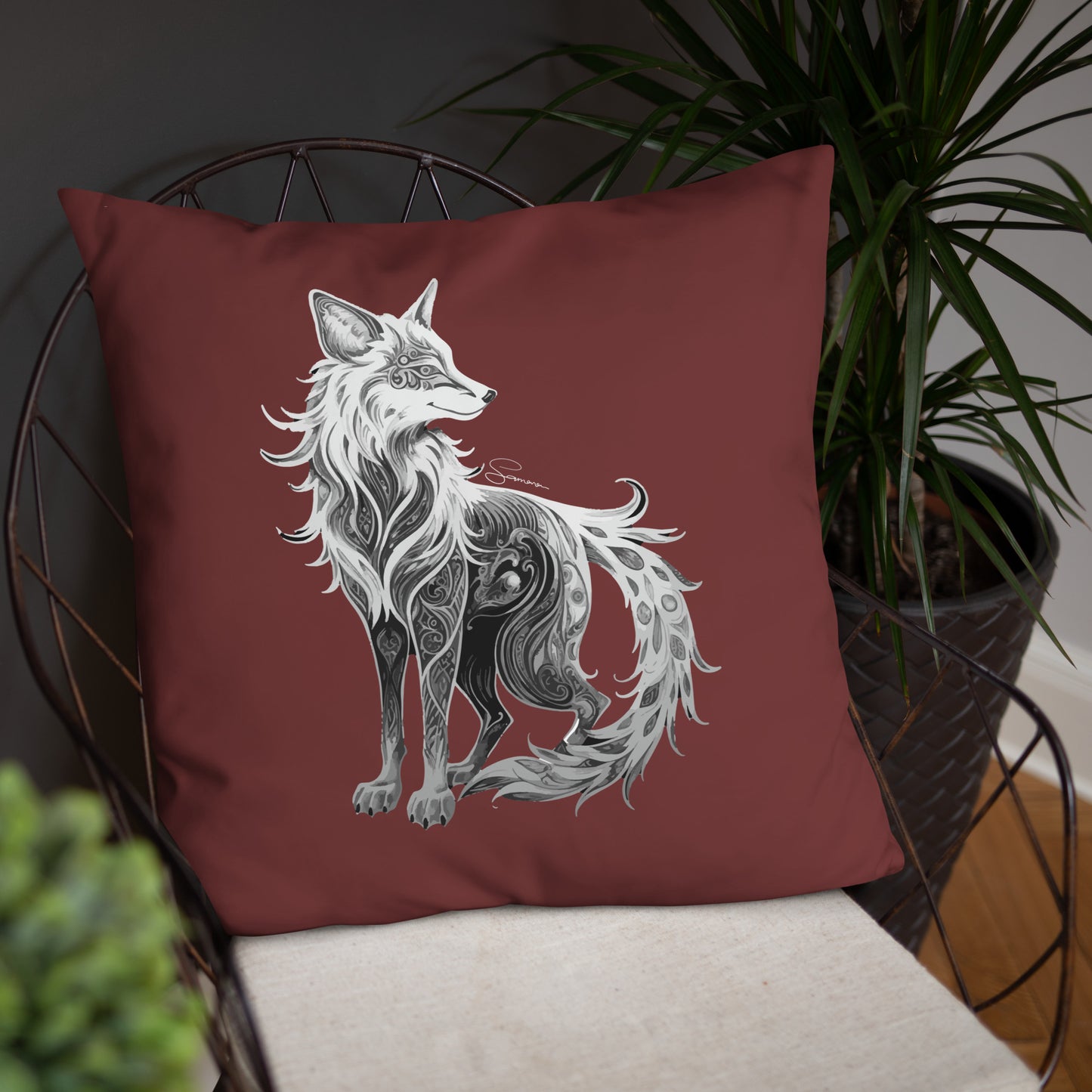 Animal Totem Decorative Pillow - Fox