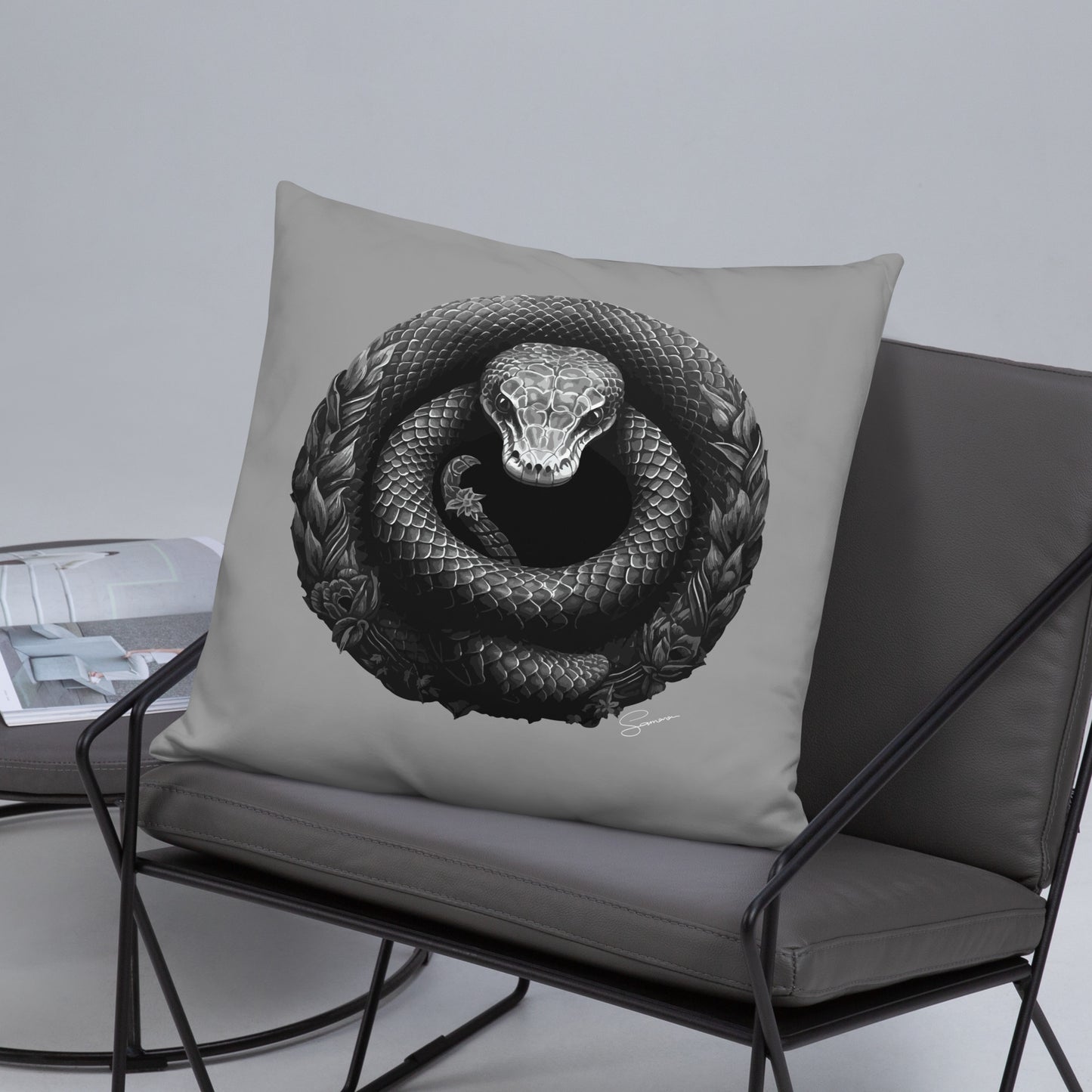 Animal Totem Decorative Pillow - Snake