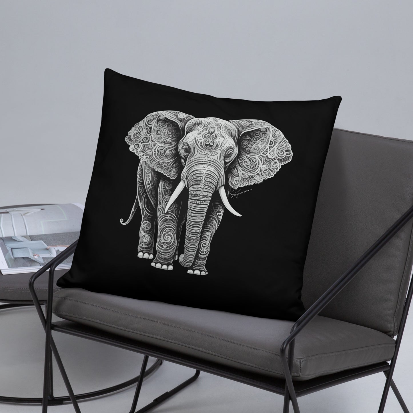 Animal Totem Decorative Pillow - Elephant