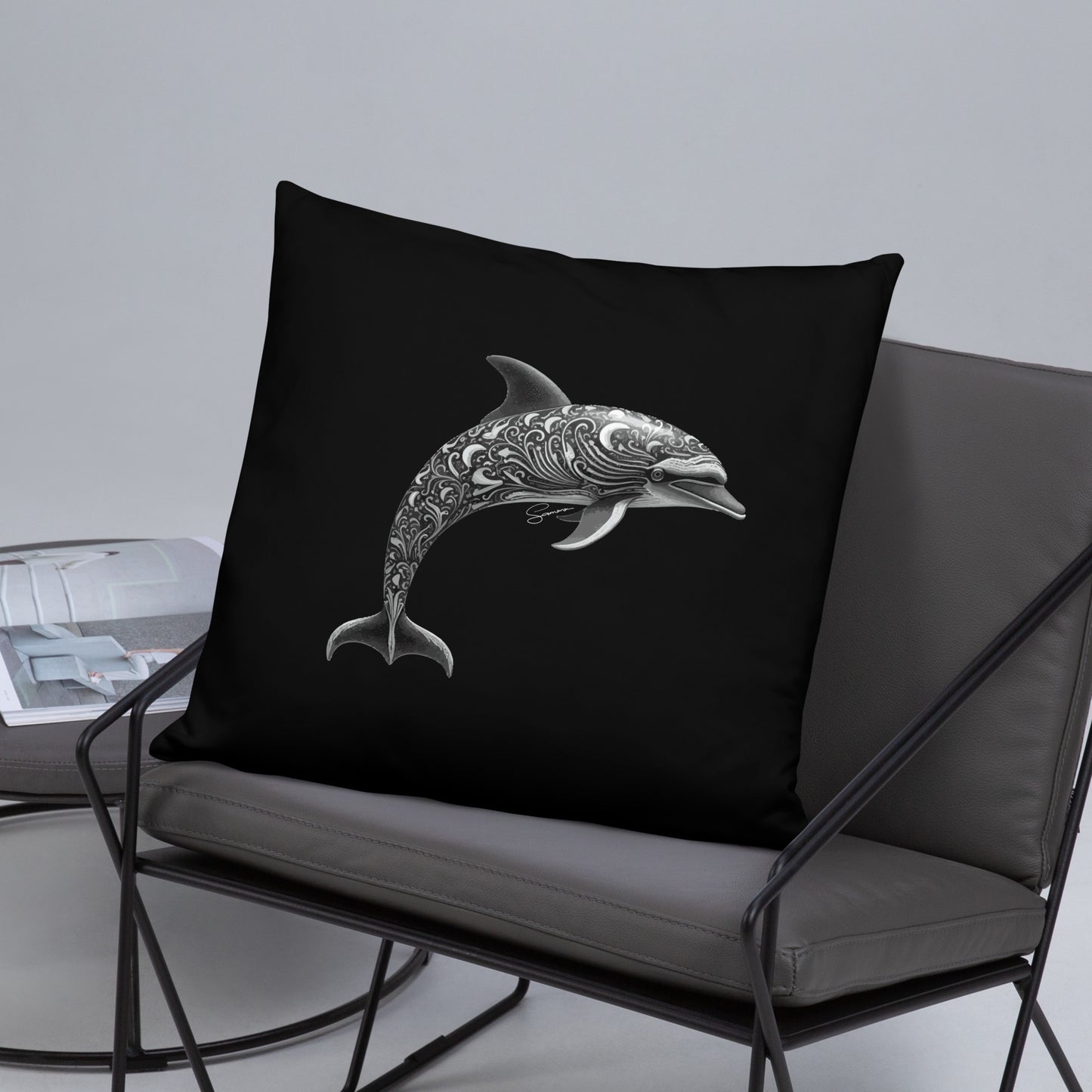 Animal Totem Decorative Pillow - Dolphin