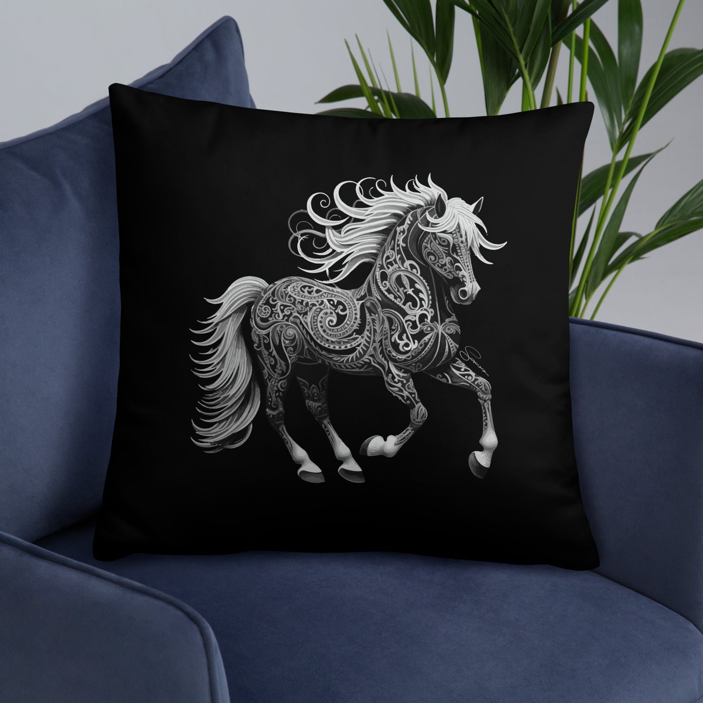 Animal Totem Decorative Pillow - Horse