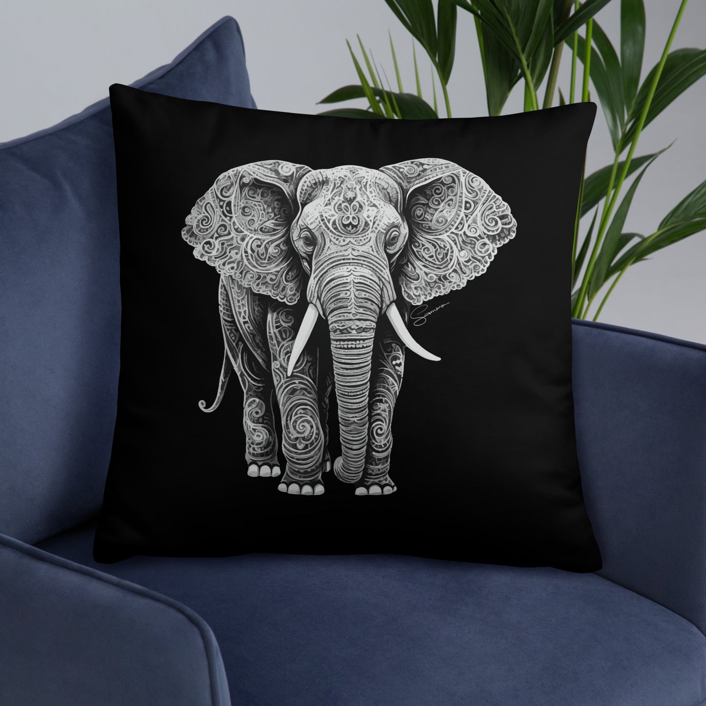 Animal Totem Decorative Pillow - Elephant