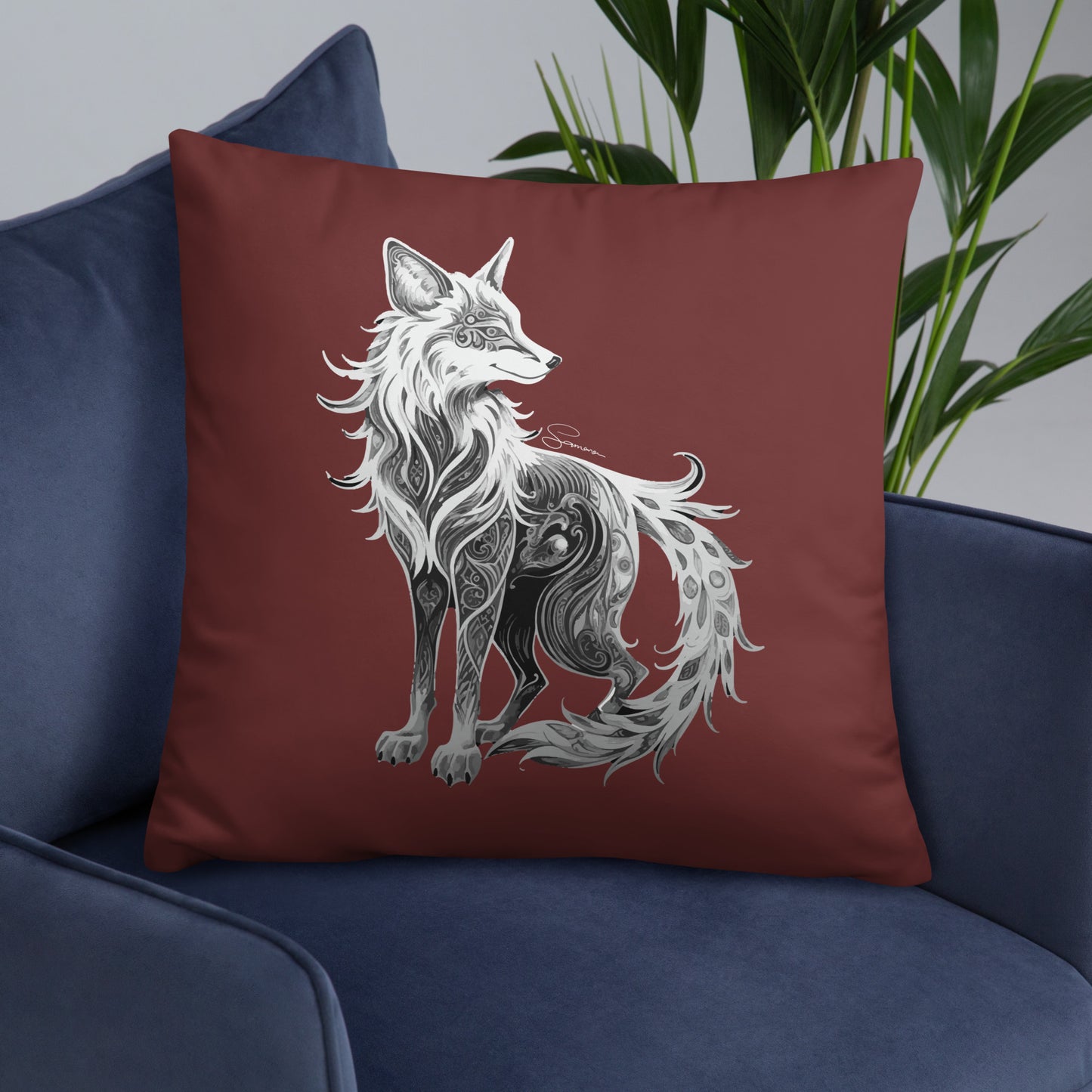 Animal Totem Decorative Pillow - Fox