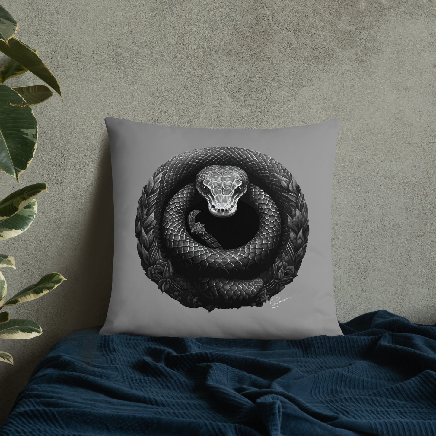 Animal Totem Decorative Pillow - Snake