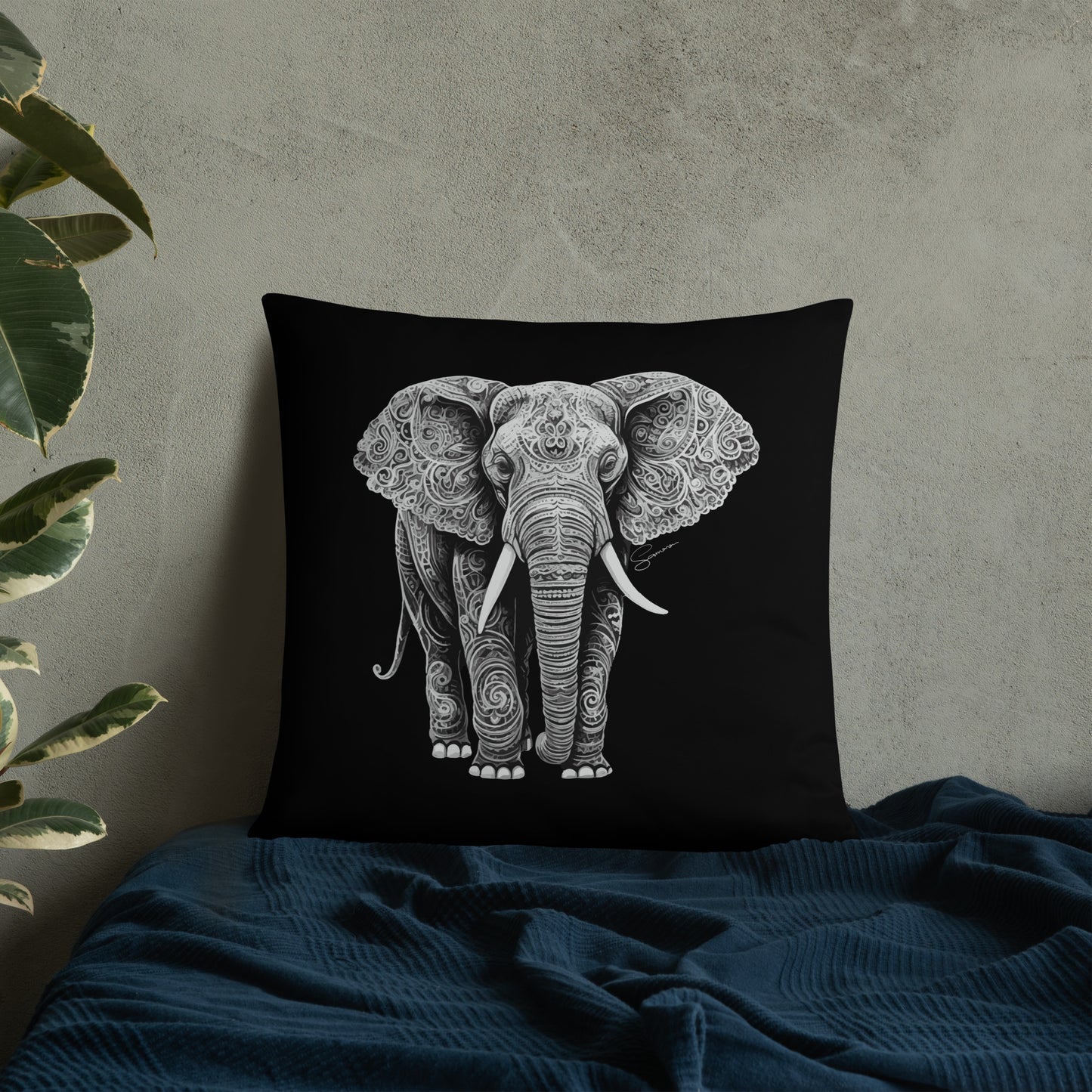 Animal Totem Decorative Pillow - Elephant