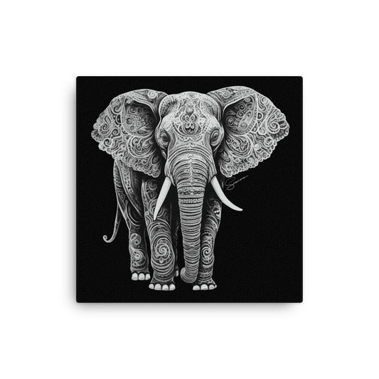 Animal Totem Wall Canvas - Elephant