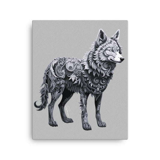 Animal Totem Wall Canvas - Wolf