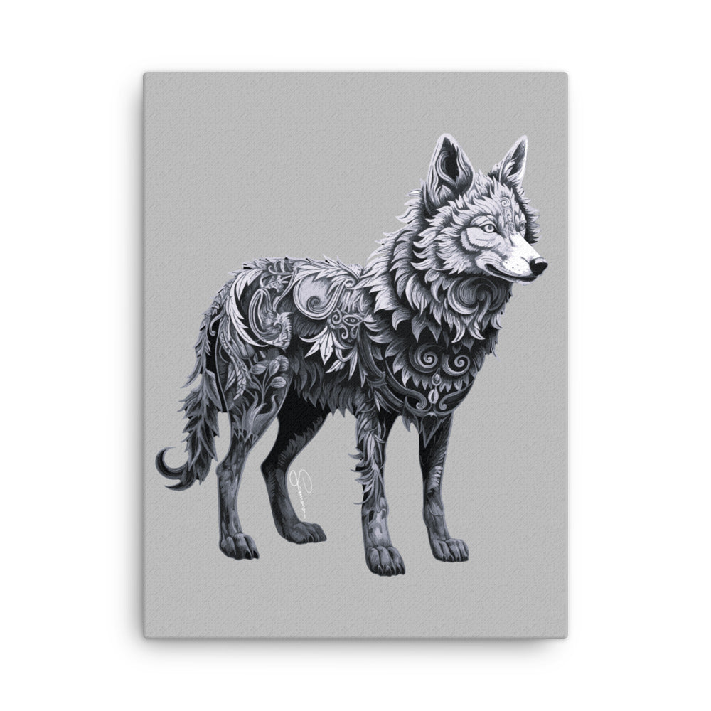 Animal Totem Wall Canvas - Wolf