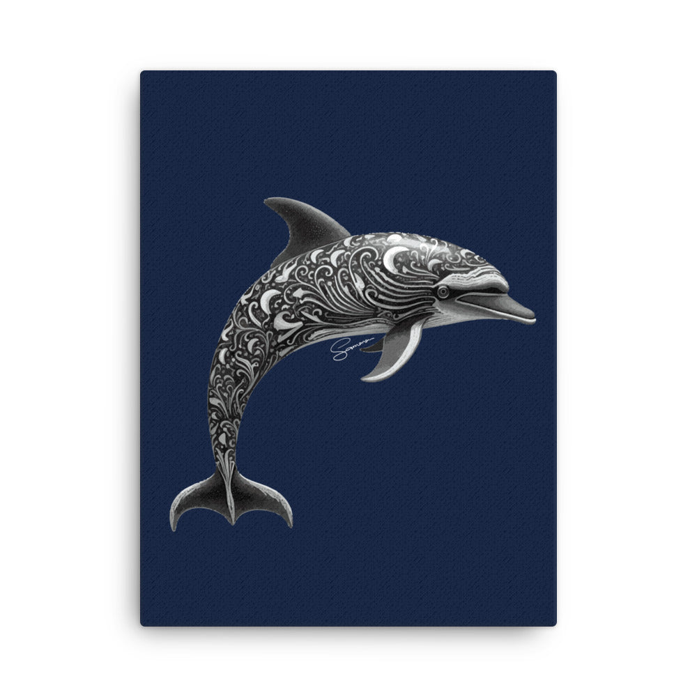 Animal Totem Wall Canvas - Dolphin